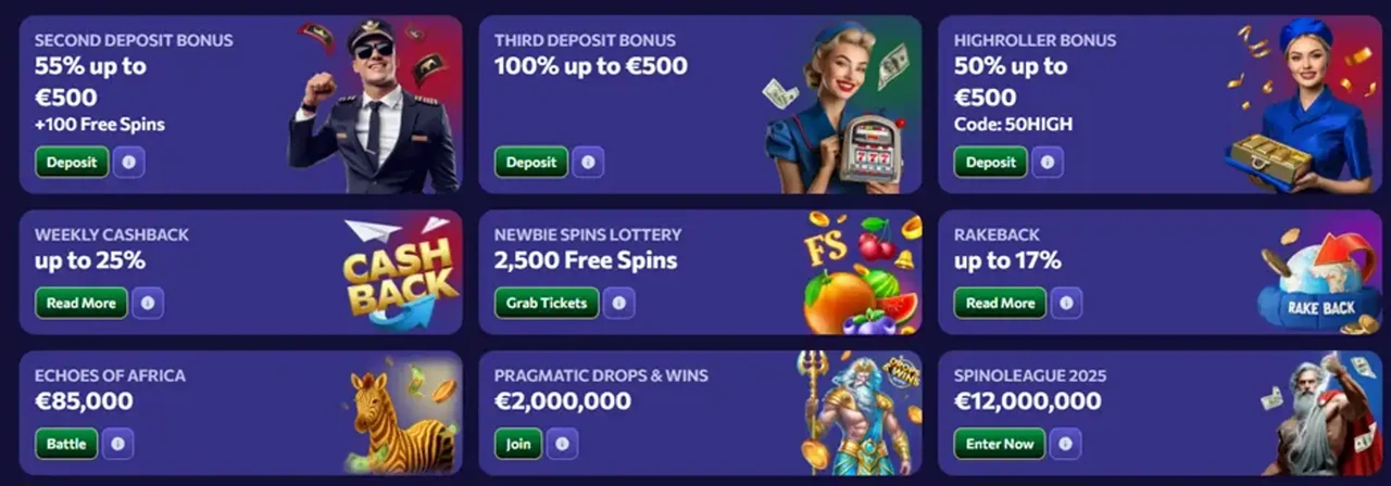 Winairlines Casino 2026 – Bis zu 1.500 EUR + 250 Freispiele Casino